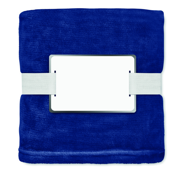 Odeja iz flisa Logan RPET 280g/m², 150x120cm - Modra