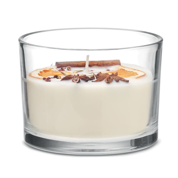 Steklena sveča z vonjem citrusov, 300 gr, čas gorenja 50h