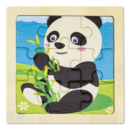 SET DE 5 PUZZLES EN BOIS NATUREL "JUNIOR"