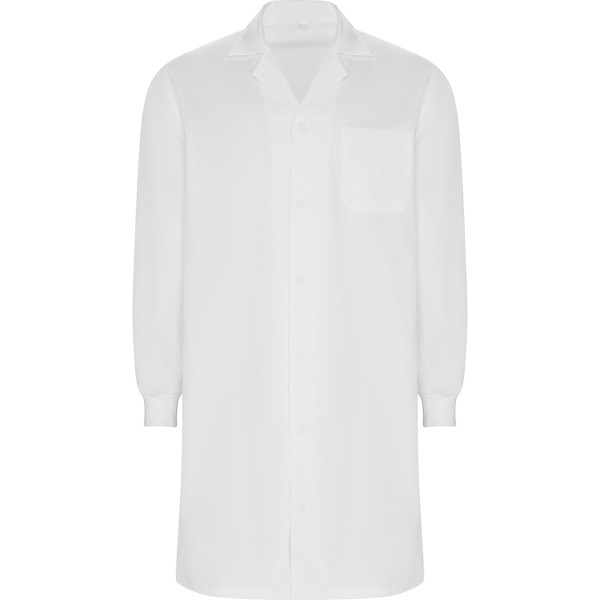 Bata Com Punhos De Pressão À Frente Mederi - BRANCO / M