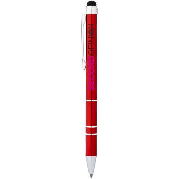 Charleston aluminium stylus ballpoint pen - Red