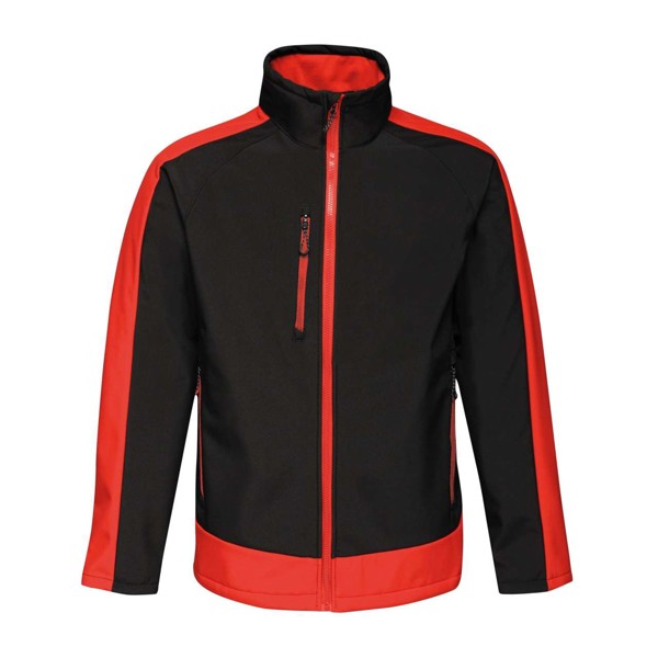Contrast Printable 3 Layer Softshell - Black / Classic Red / XS
