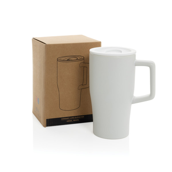 Ceramic Luxe Quencher 490ml - White