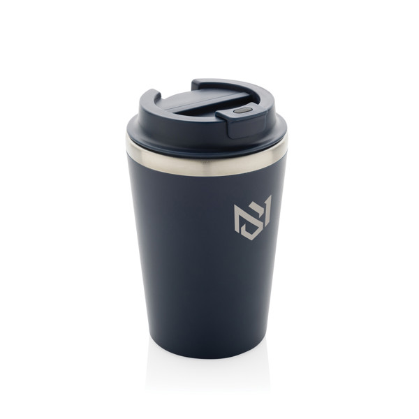 Mug 350ml à double paroi en PP recyclé RCS Java - Bleu Marine