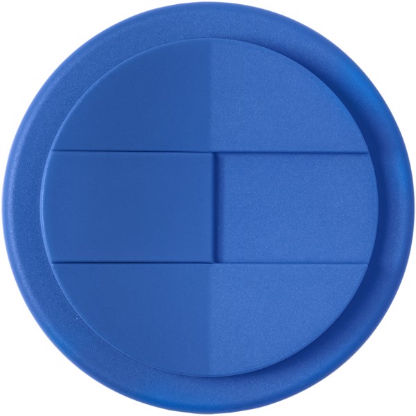 Tazza termica Americano® da 350 ml con impugnatura e coperchio ermetico - Bianco / Blu medio
