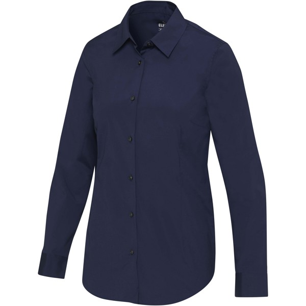 Camicia in tessuto di popeline da donna Carnelian - Blu navy / L