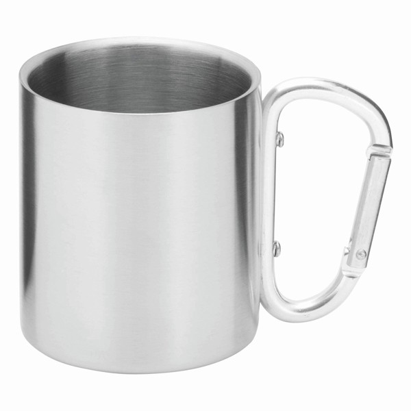 Edelstahl Becher Hiking Day - Silber