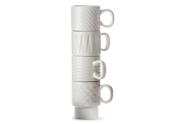Sagaform Coffee &amp; More Espresso Mug 4-pcs 100ml - White