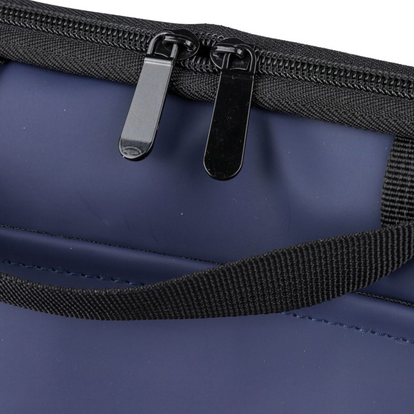 Gerecyclede PU laptoptas Rafi - zwart