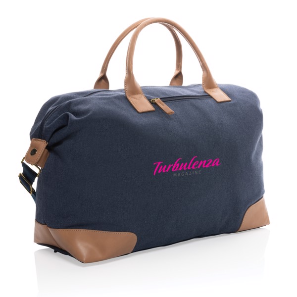 Sac weekend Impact AWARE™ en toile 16oz recyclée - Bleu