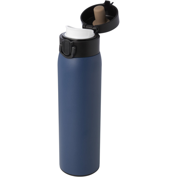 Fiole isotherme Sika de 450 ml en acier inoxydable recyclé certifié RCS - Bleu océan