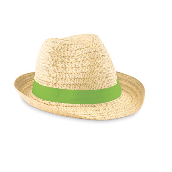 Paper straw hat Boogie - Lime