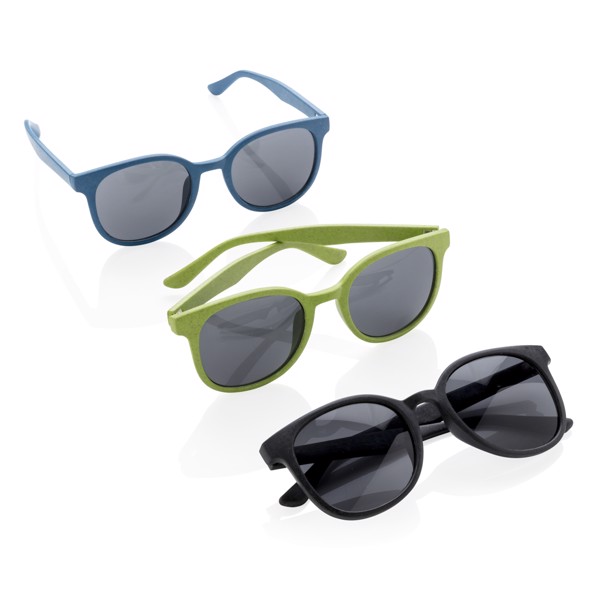 Lunettes de soleil en fibre de paille - Bleu