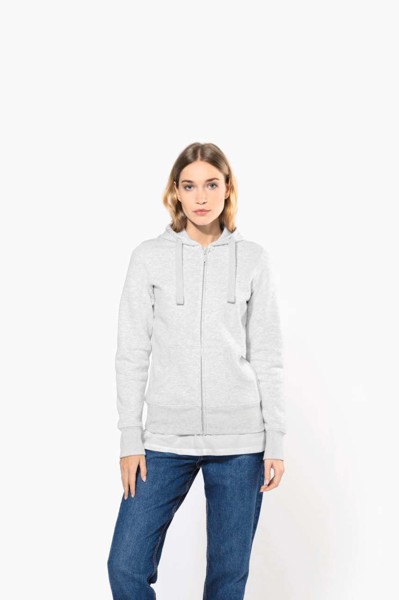 Ladies' Full Zip Hooded Sweatshirt - White / S
