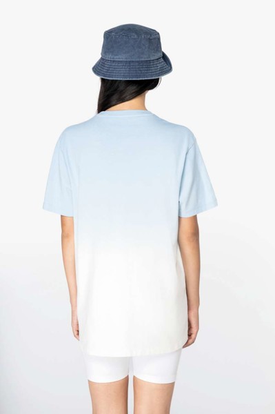 Unisex Eco-Friendly Dip Dye T-Shirt - Dip Dye Aquamarine / L
