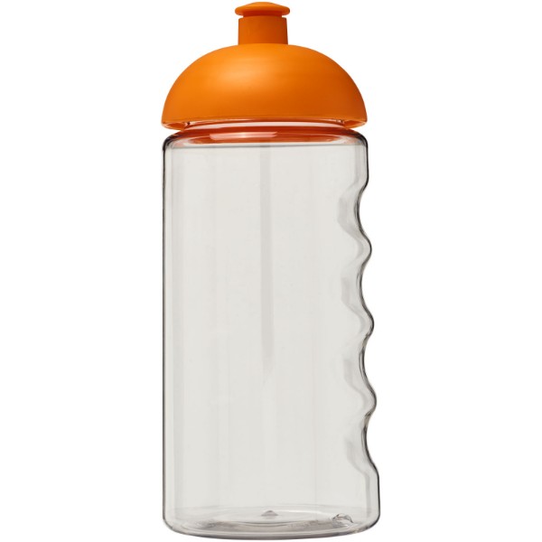 Bidon H2O Bop® o pojemności 500 ml z wypukłym wieczkiem - Przezroczysty / Pomarańczowy