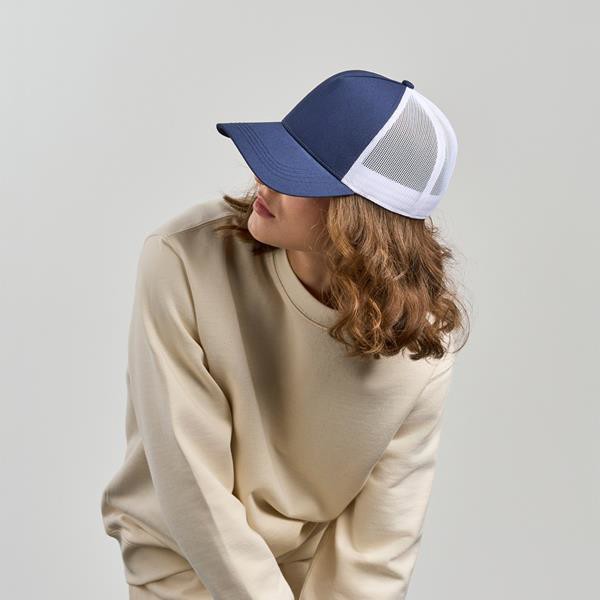 Boné Rapper Cotton-S - Branco / Azul marinho 