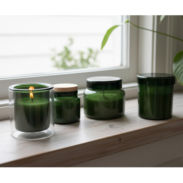Bloom scented candle in glass - Graphite