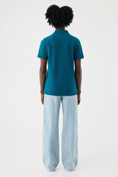 Polo tričko IQONIQ Yosemite z recykl. bavlny - Dark Teal / XS