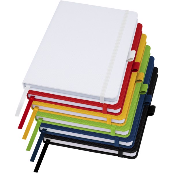 Caderno A5 de papel reciclado com capa RPET "Honua" - Vermelho