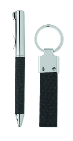 Scribi 2 gift set, metal pen, rpet keyring