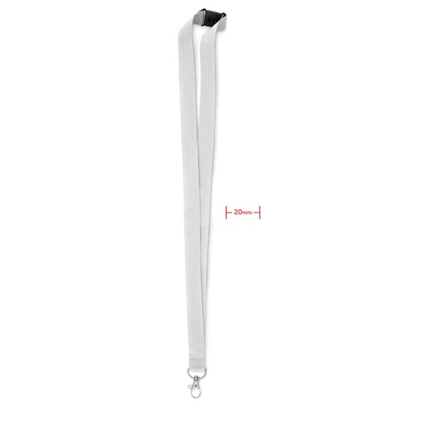 Lanyard hook and buckle 20 mm Pany - White