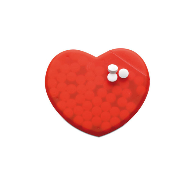 Coramint heart mint box, 8g, PP plastic