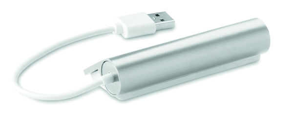 USB hub med 4 porte Aluhub - Matt Sølv