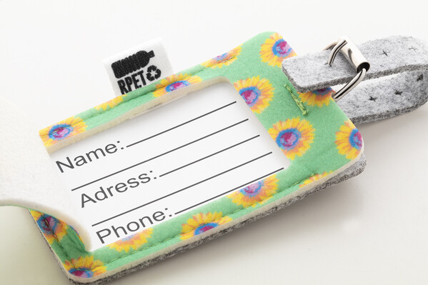 Étiquette de bagage RPET personnalisable CreaFelt Tag