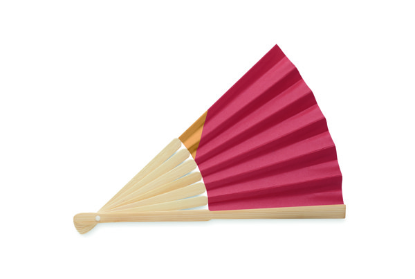 Leque bambu desenho bandeira Funfan - Preto