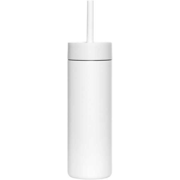 Bouteille d’eau MiiR Sipper de 473 ml avec paille - Blanc