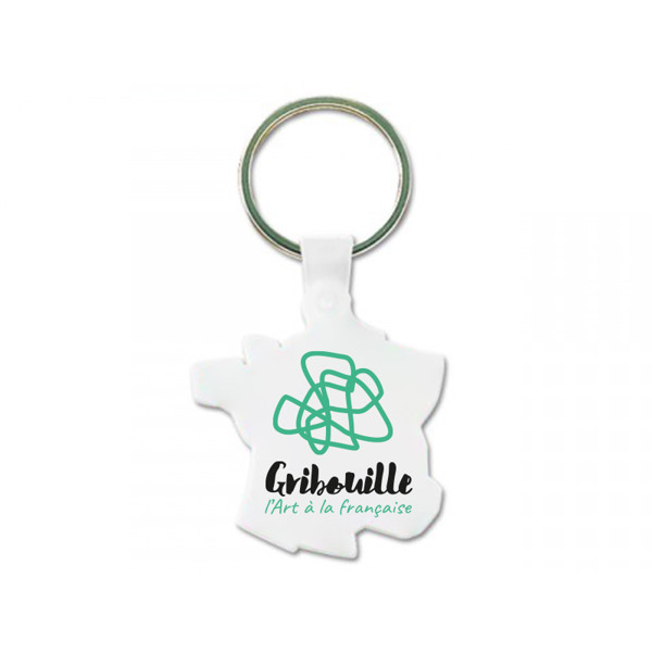 PORTE CLES FORME FRANCE (anneau 25 mm)