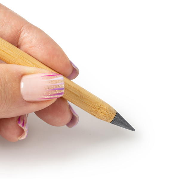 Eternal bamboo pencil with replaceable graphite tip