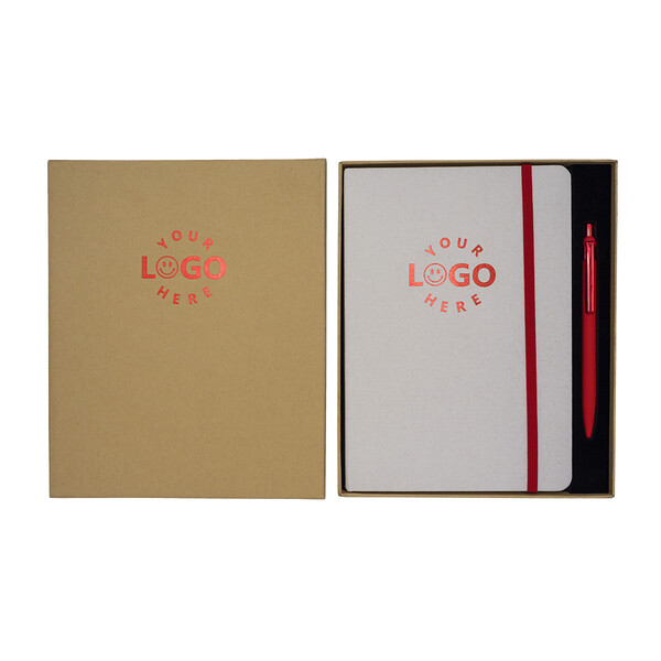 Aurores notebook and pen set - Red