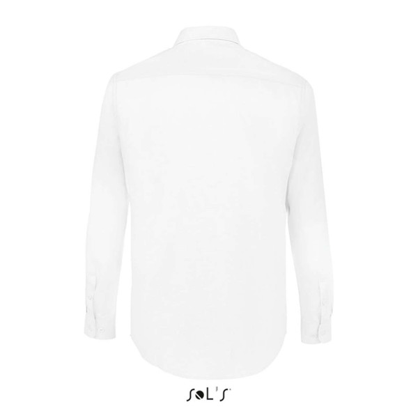 Sol's Boston Fit - Long Sleeve Oxford Men's Shirt - White / XL