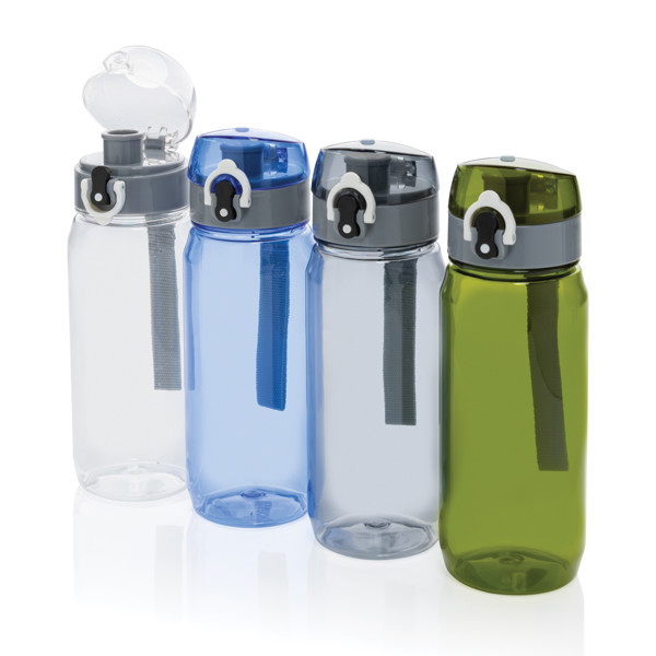 Yide lockable rPET sport bottle, 600ml - Transparent