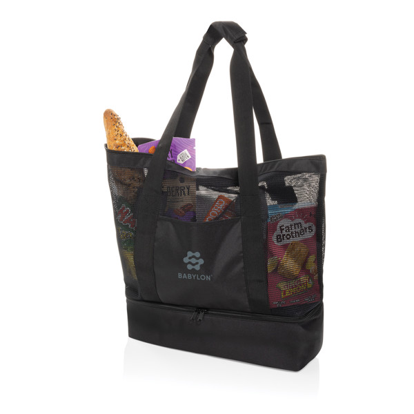 Tote bag isotherme 2 en 1 en rPET AWARE™ Iqlo - Noir