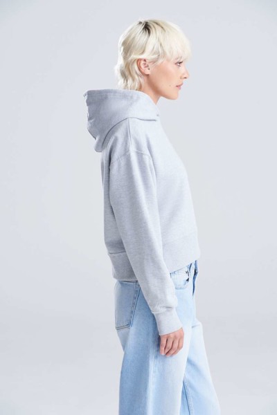 Women's Relaxed Hoodie - Deep Black / S