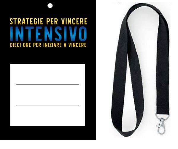 Badge 10x15 + laccetto nero (senza stampa)