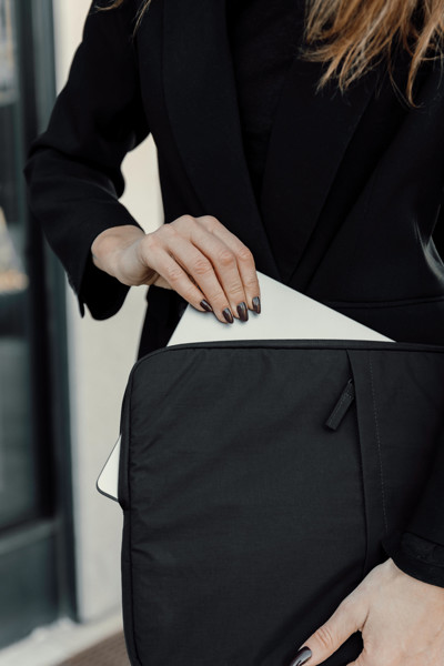 KENTO URBAN RCS recycled nylon 15.6 inch laptop sleeve - Black