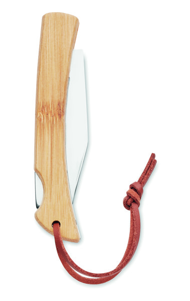 Foldable knife in bamboo Mansan