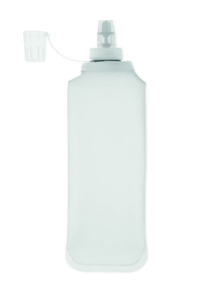 Foldable water bottle 500ml Biter - Transparent White