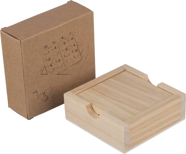 Pine wooden mini Sudoku set Kenza