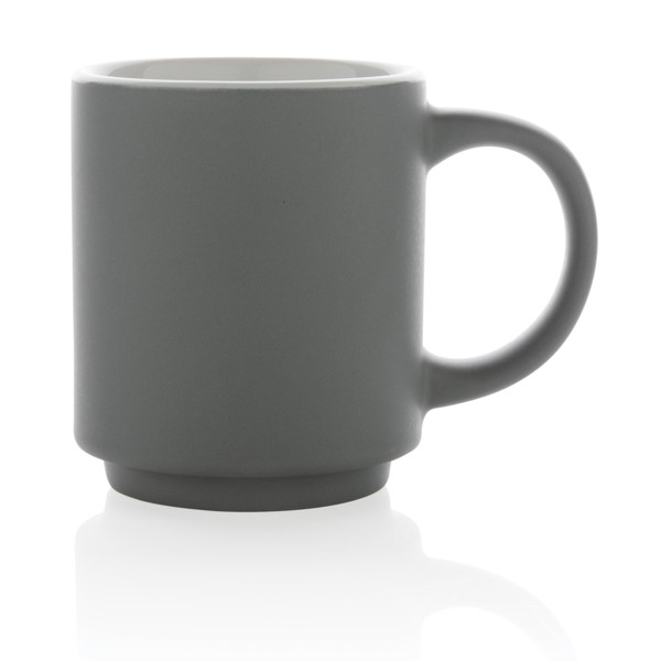 Stohovatelný keramický hrnek 180ml - Šedá
