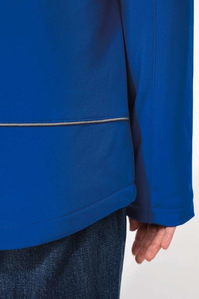 Ladies’ Hooded Softshell Lined Parka - Titanium / XL