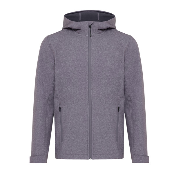 Iqoniq Makalu moška soft shell jakna 5000 mm, 300 g/m² - Heather srednje siva / 2XL