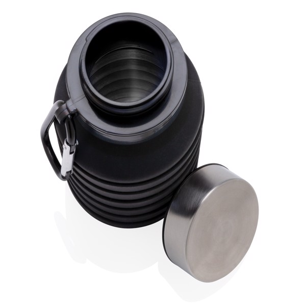 Xd Collection collapsible silicone bottle, 550ml - Black