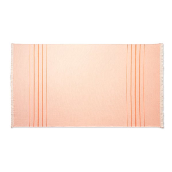 CAPLAN. Multifunkční ručník (260 g/m²) vyrobený z lehké a odolné bavlny (90 %) a recyklované bavlny (10 %) - Oranžová