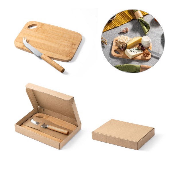 PS - CAPPERO. Set with board and cheese knife