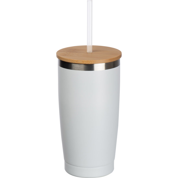 To go cup with straw RODRIGO - White